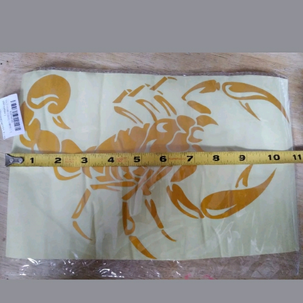 New Huge Yellow Scorpion Sticker Wall Art